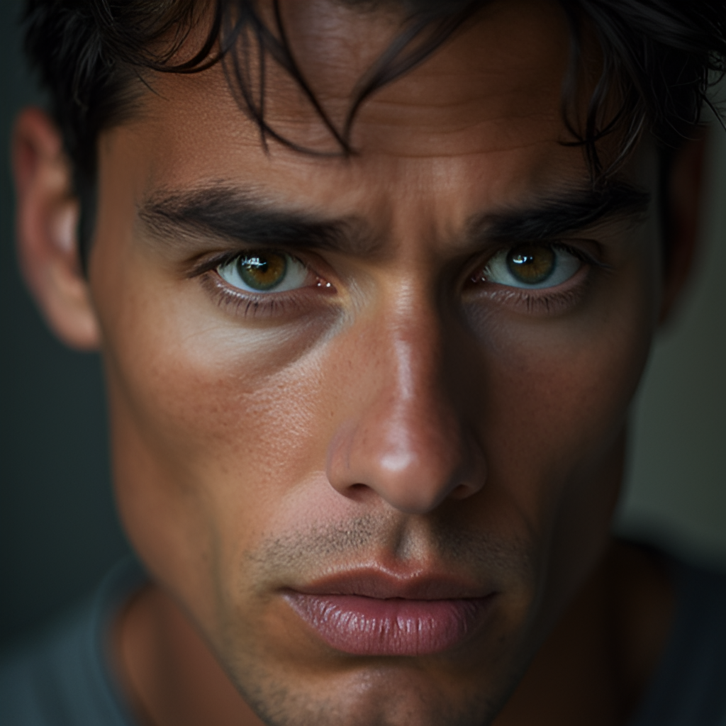 A close-up, slightly dramatic portrait of Nicolo Zaniolo showing determination in his eyes, possibly hinting at the challenges he's faced.