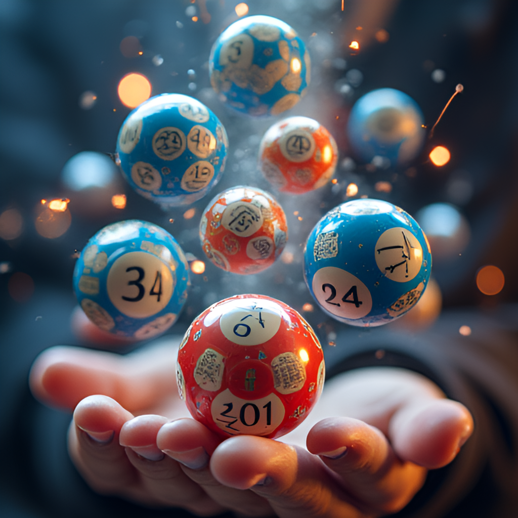A visual representation of numbers being drawn from a lottery machine (or a digital equivalent), symbolizing the random nature of the Süper Loto çekiliş results.