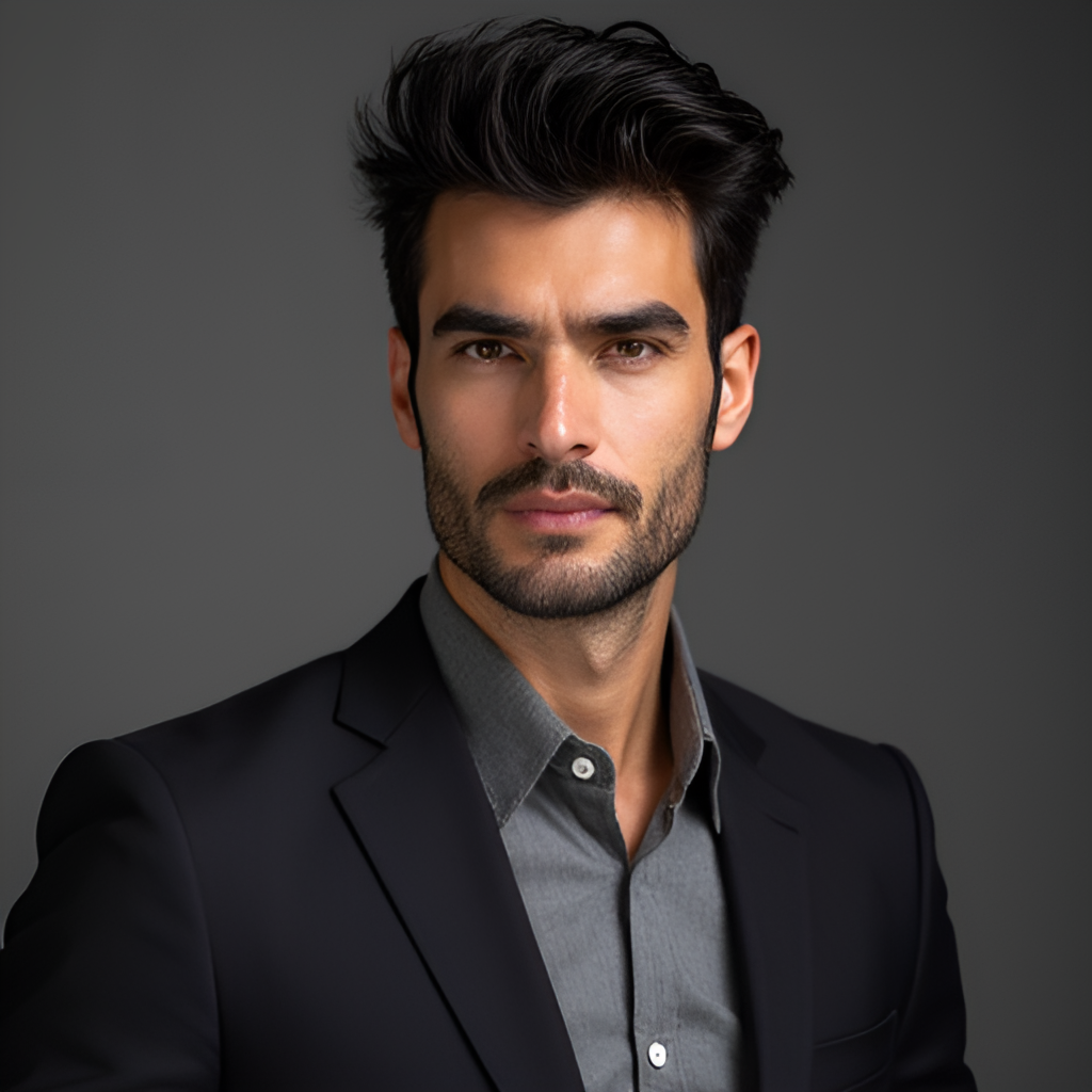 A more formal portrait of Burak Deniz, perhaps from a red carpet event or photoshoot, showing his charismatic presence and professional demeanor.